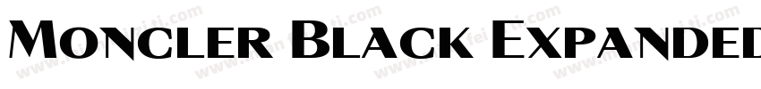 Moncler Black Expanded字体转换